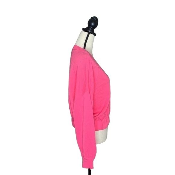 Abound Pink V-Neck Knit Sweater Size Small - Picture 2 of 6